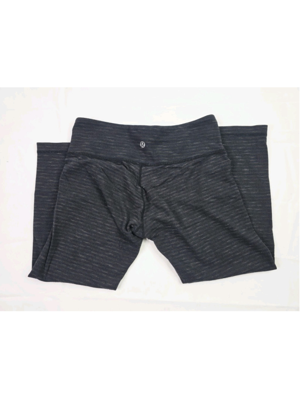 Lululemon Women's Wunder Under Crop Leggings Black / Gray Space Dye Size 6
